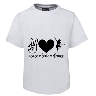 Peace Love Dance - Kid's Tee - On Special!  Thumbnail